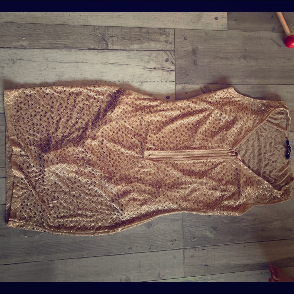 Banjul Gold Mesh Dress w Body Suit
